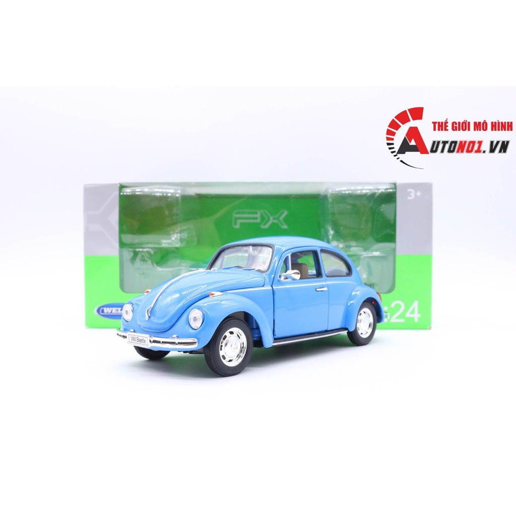 MÔ HÌNH XE VOLKSWAGEN BEETLE CLASSIC BABYBLUE 1:24 WELLY 6539