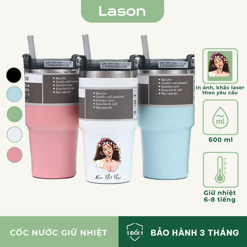 Cốc nước giữ nhiệt Lason Pastel 600ml, ly giữ nhiệt nóng lạnh 4-6 giờ CN-GN01
