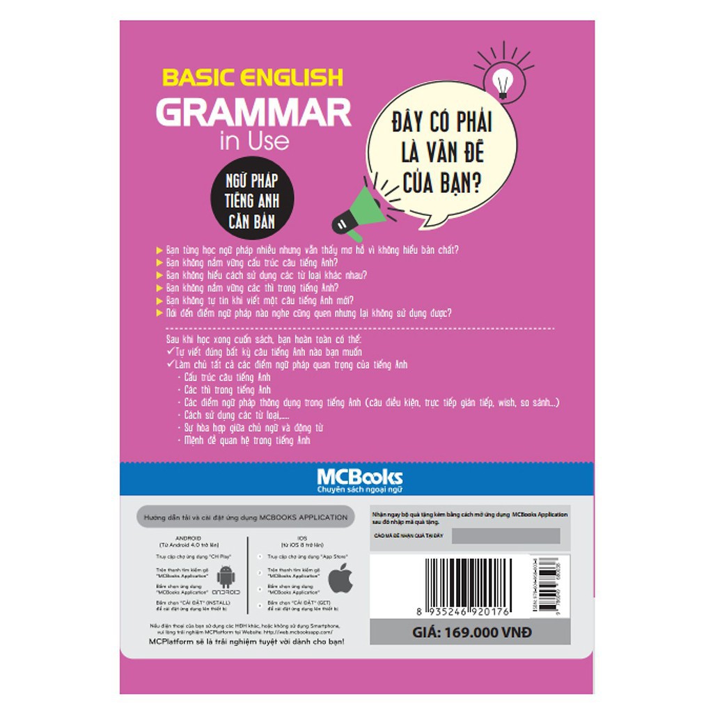 Sách - basic english gramma in use ngữ pháp tiếng anh căn bản (phiên bản chibi) - tặng kèm bookmark