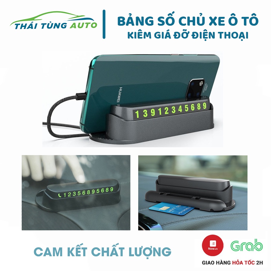 Bảng ghi số điện thoại trên ô tô kiêm giá đỡ điện thoại đặt taplo tặng kèm thanh thơm