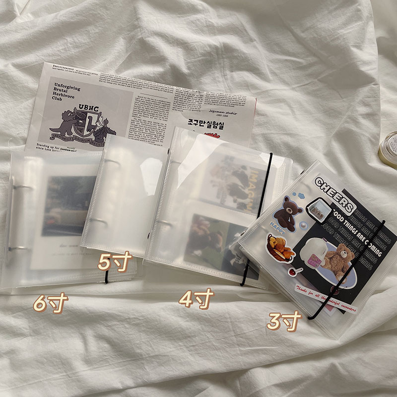 Album ảnh polaroid bìa trong suốt cỡ 3" 5" 6" diy tiện dụng
