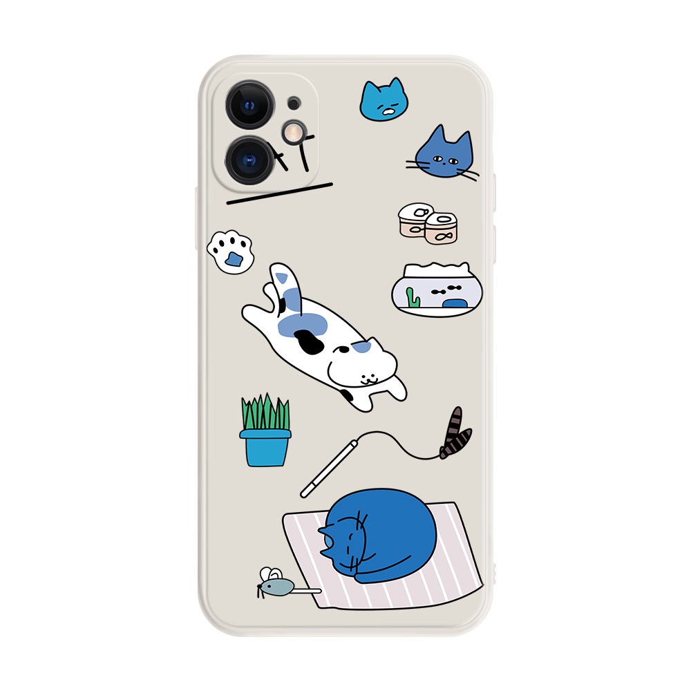 Ốp Điện Thoại Hình Chú Mèo Lười Dễ Thương Cho Vivo Y20 Y12 Y12S Y21S Y21 Y11 V20 Pro Y20S Y51 Y30 S U10 S7 T V9 Y85 V11i IQOO NEO