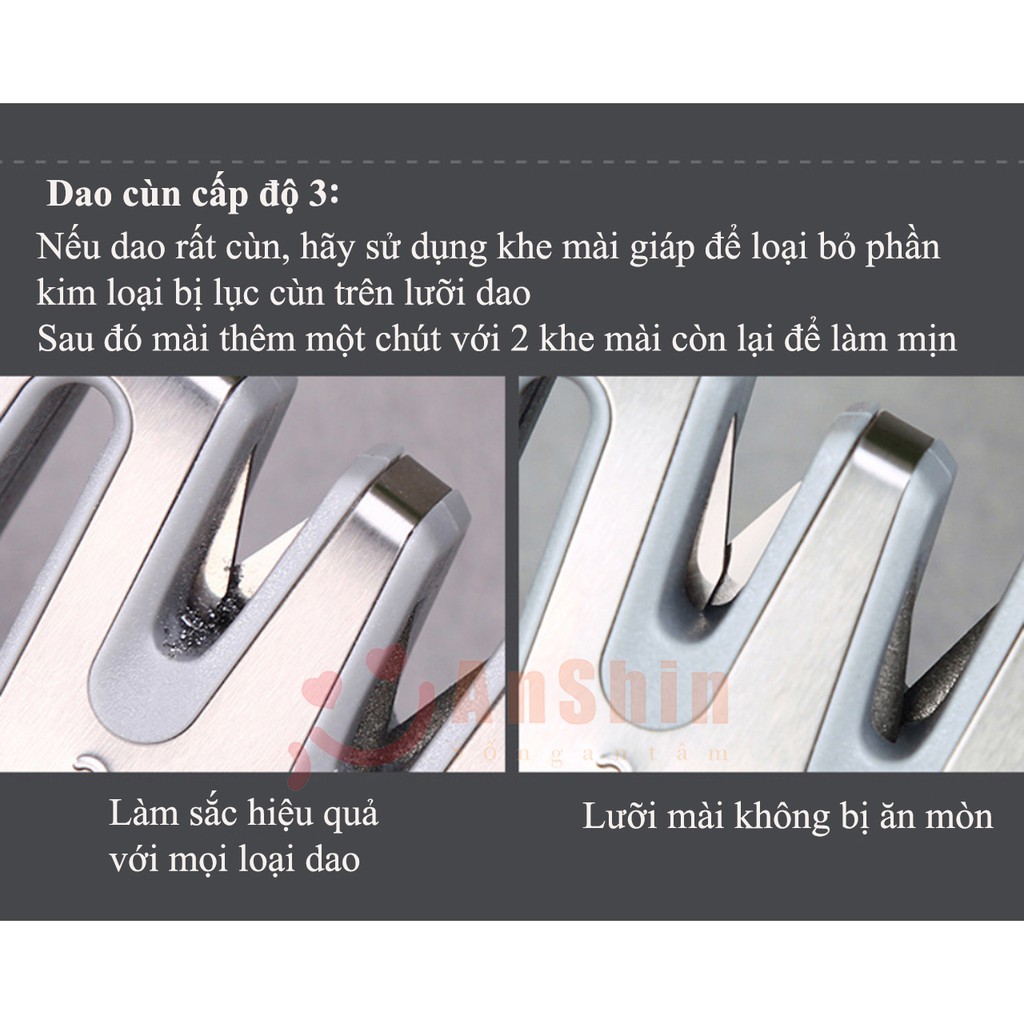 Dụng cụ mài dao kéo SSGP - 4 khe mài đa chức năng phù hợp với mọi loại dao kéo