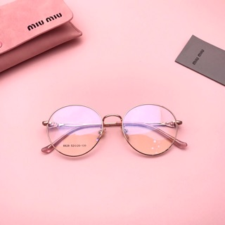 Kính gọng mắt tròn kim loại hàn quốc thời trang - vkm3