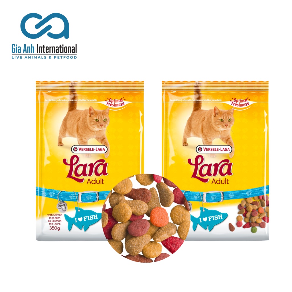 Thức Ăn Cho Mèo Trưởng Thành Vị Cá Hồi - Versele-Laga Lara Adult Salmon Bổ Sung Vitamin Và Khoáng Chất Gói 350r