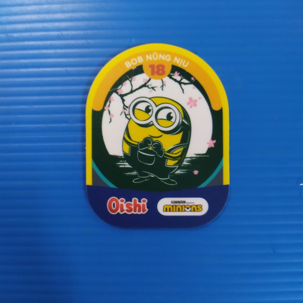 Thẻ bài Oishi Minions mùa bắp ngô ngọt : Thẻ đơn nhân vật minion 2nd không seal : Phân loại 1