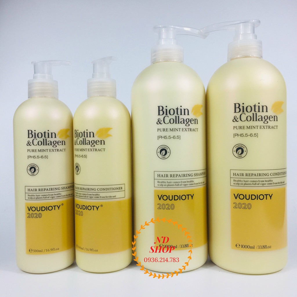 [CHUẨN HÃNG] DAU GOI BIOTIN, BỘ DẦU GỘI XẢ BIOTIN COLLAGEN VOUDIOTY VÀNG 1000ML,SIÊU PHỤC HỒI HƯ TỔN, GIẢM GÃY RỤNG