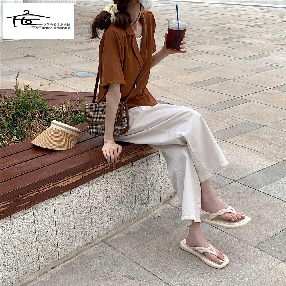 Dép Xỏ Ngón Đế Bằng Thiết Kế Xinh Xắn Thời Trang Cho Nữ