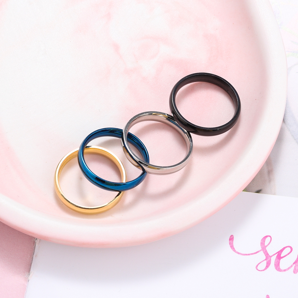 Trang Sức Đám Cưới Đơn Giản|Nhẫn Nữ Mỏng Màu Size 5-12