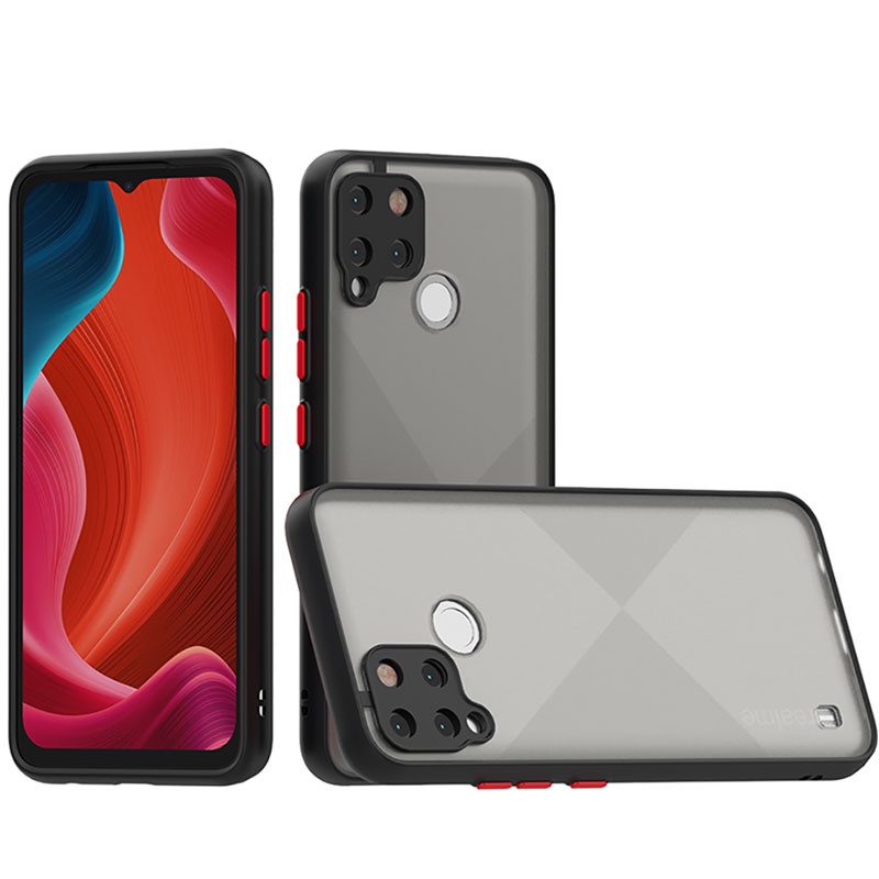Ốp điện thoại trong suốt nhám chống sốc dành cho OPPO A55 A93 A91 A52 A72 A92 A94 A12e A31 A32 A53S