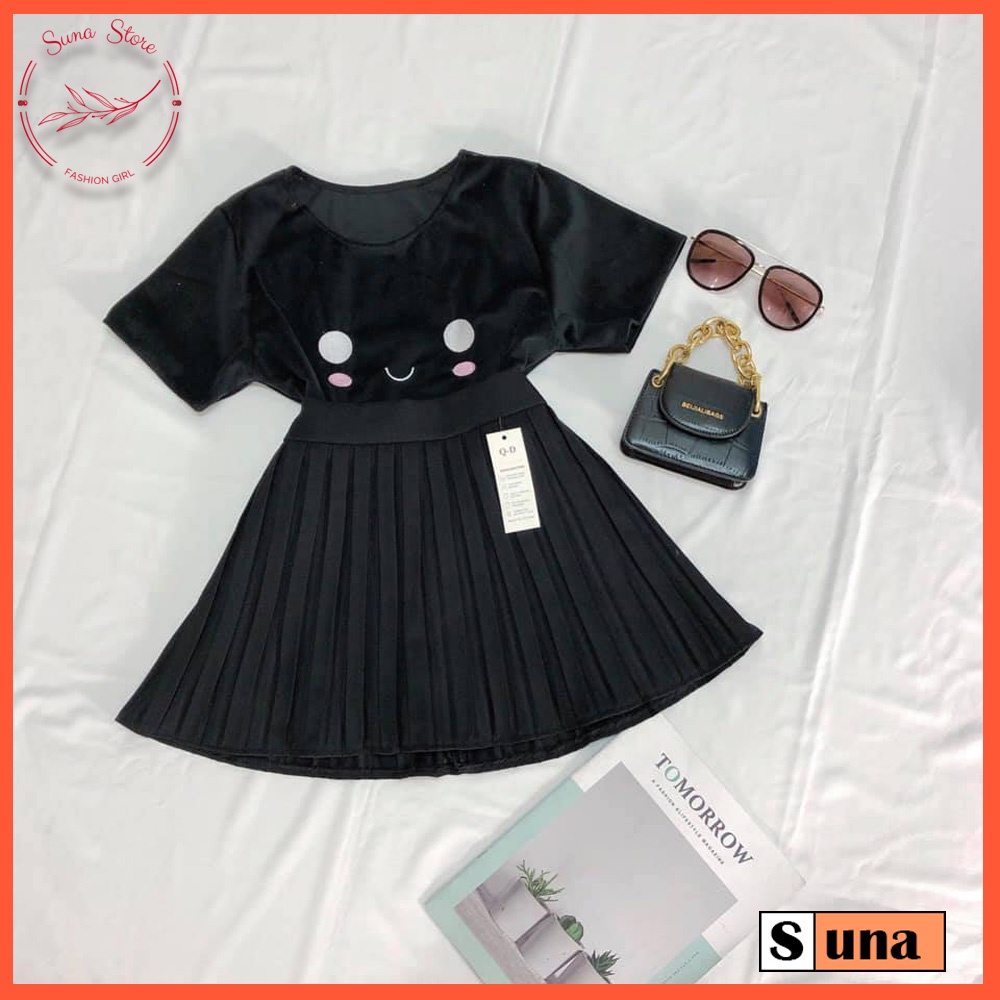 Chân váy xếp ly ngắn thời trang Quảng Châu, Chân váy tennis xếp ly SUNA FASHION từ 42 - 60kg