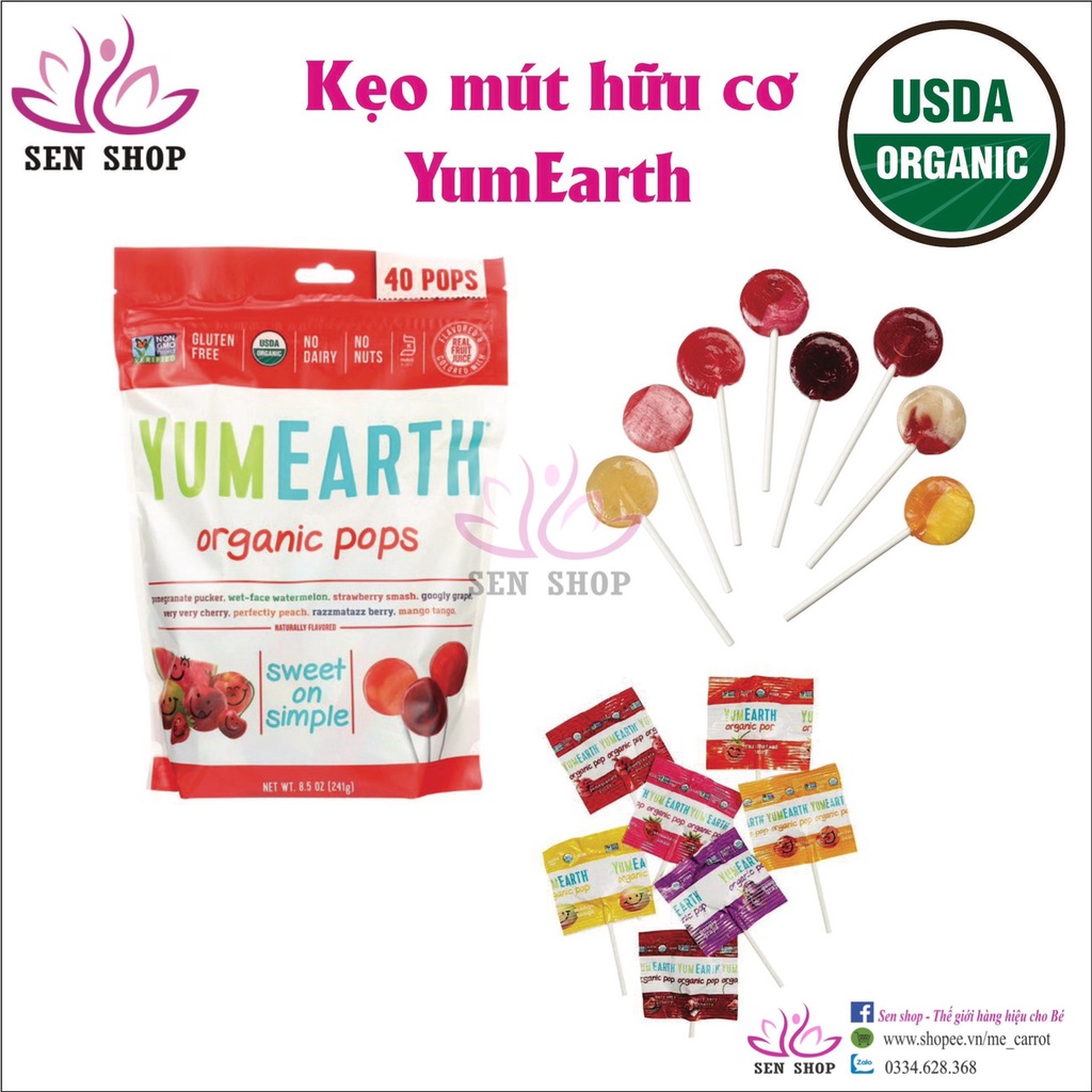 KẸO MÚT HỮU CƠ YUMEARTH - Gói nguyên
