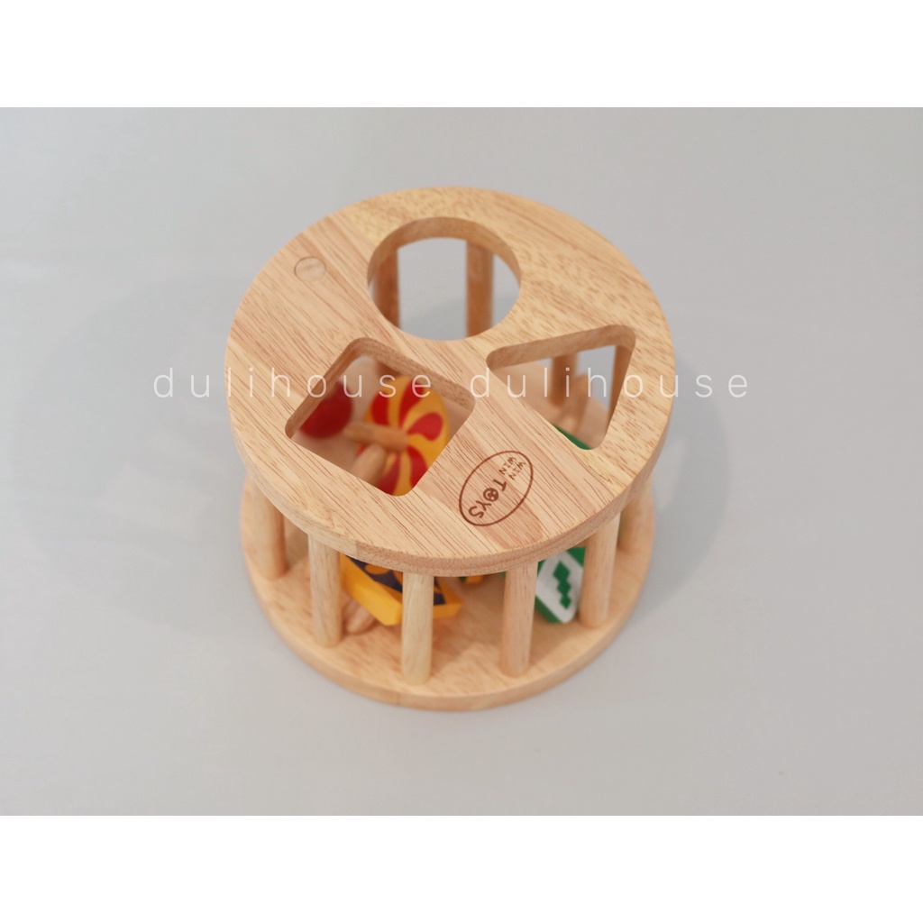 Đồ chơi dân gian bằng gỗ, lồng tròn 6 con quay, hỗ trợ bé phát triển vận động sớm &amp; khơi dậy sự khéo léo từ đôi bàn tay