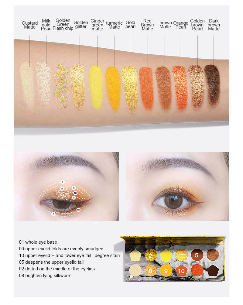 Bảng phấn mắt 12 màu lì và ánh nhũ kết hợp trang điểm kháng nước
 | WebRaoVat - webraovat.net.vn