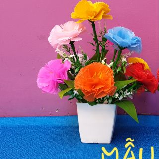 nguyên liệu hoa MẪU ĐƠN kèm chậu và xốp