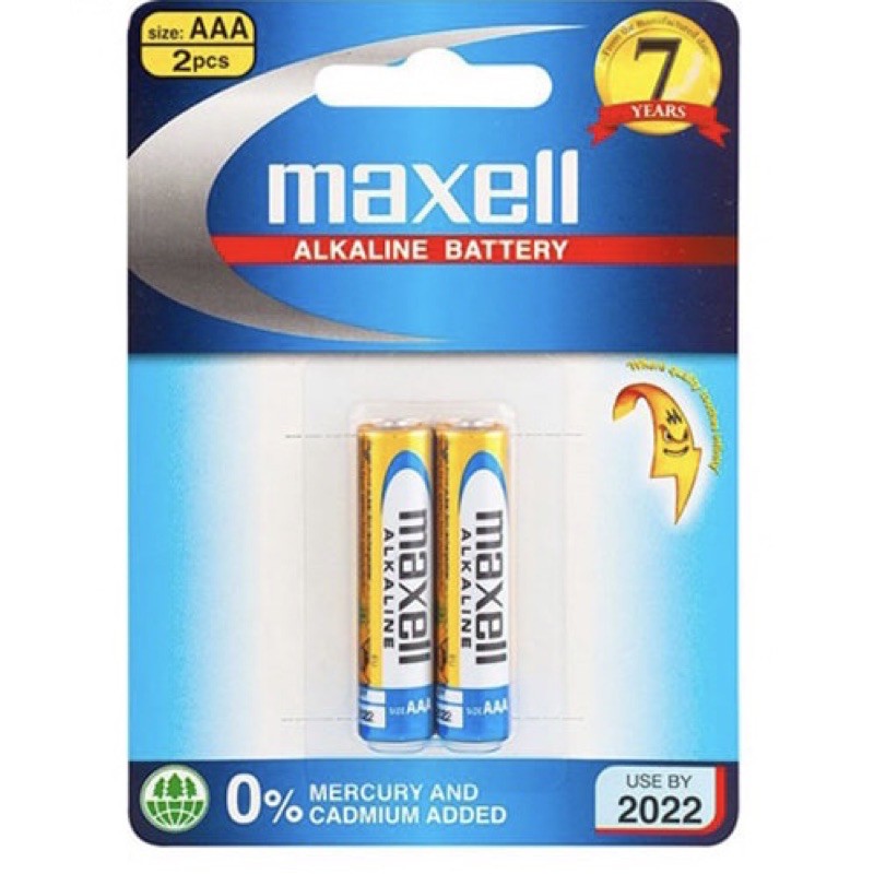 Pin AAA Maxell Alkaline 1 vĩ 2 viên cao cấp dung lượng cao - Pin vàng - Hộp 20 viên pin 3a