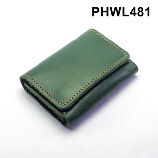 Ví da thật màu xanh lá độc đáo phwl481