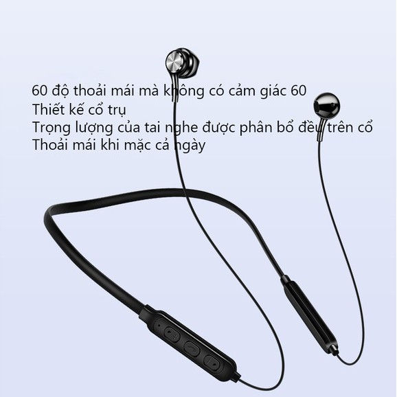 Nghe Bluetooth đeo cổ cực hot - Y36 Công Nghệ Âm Thanh 9D Hifi, Pin Siêu Khủng, Đàm Thoại Rõ Nét, Chống Nước