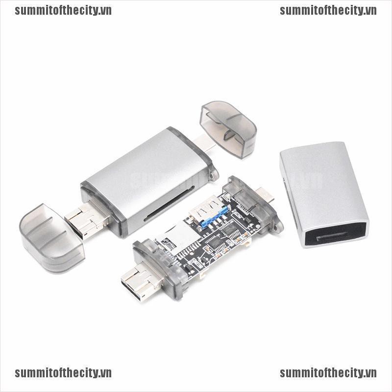 SUN 6 In 1OTG Multi-Function Card Reader USB 3.1 Type-C TF Adapter For Android PC VN