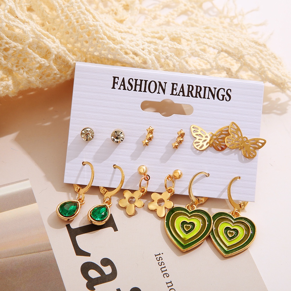 iF YOU Đôi Bông Tai Dáng Dài Họa Tiết Hoa Thời Trang Cho Nữ