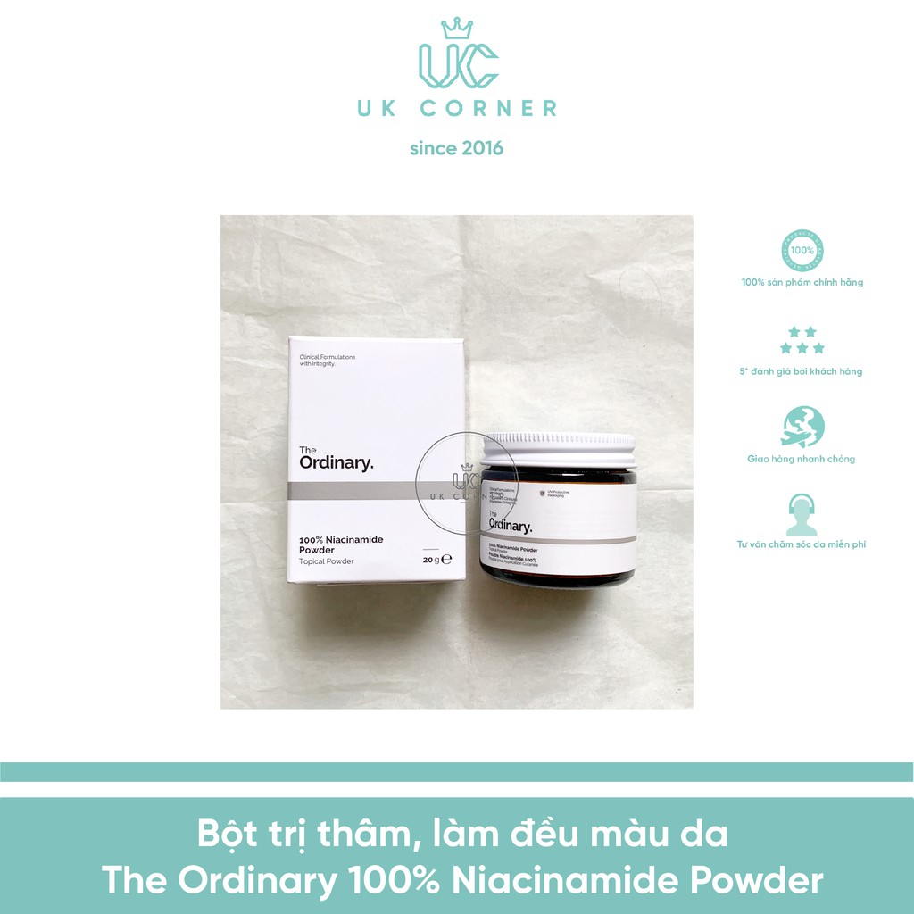 [Hàng mới mua nhưng hãng giao EXP 07/2021] Bột giảm thâm, làm đều nền da The Ordinary 100% Niacinamide Powder