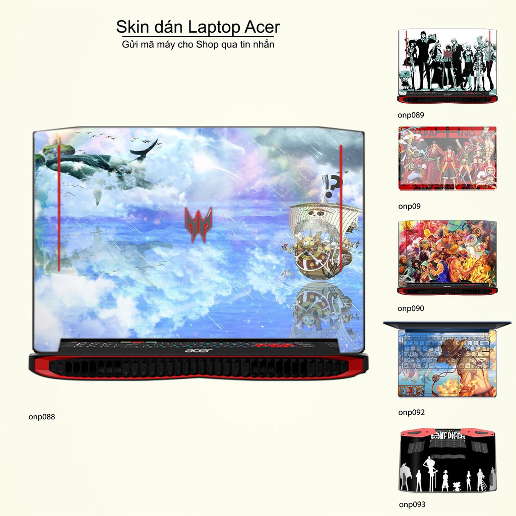 Skin dán Laptop Acer in hình One Piece nhiều mẫu 8 (inbox mã máy cho Shop)