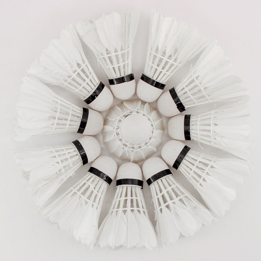 Set 12 Quả Cầu Lông Ngỗng Siêu Bền Dùng Luyện Tập Thể Thao Ngoài Trời