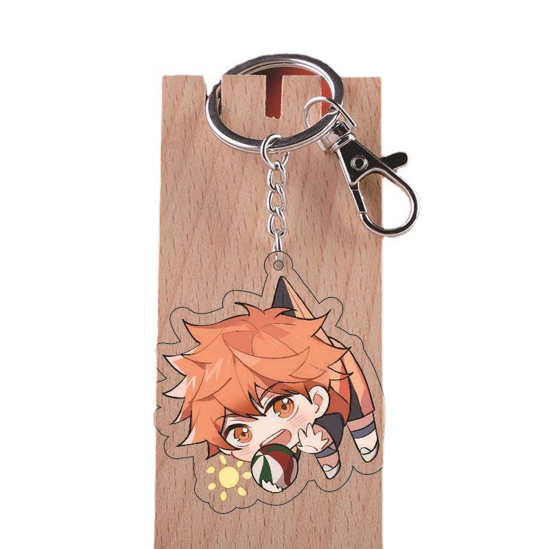 ( Mica trong acrylic ) Móc khóa HAIKYUU ver TREO CẦM BÓNG anime chibi game xinh xắn