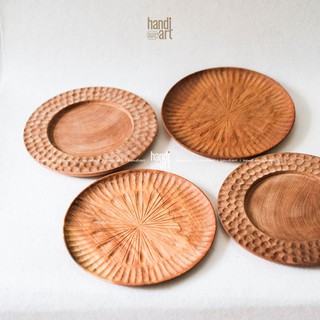 Dĩa gỗ, Dĩa gỗ tròn decor (25cm)