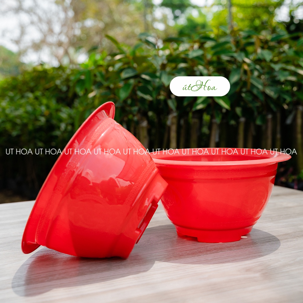 2 cái Chậu trồng cây truyền thống T28 nhựa cao cấp