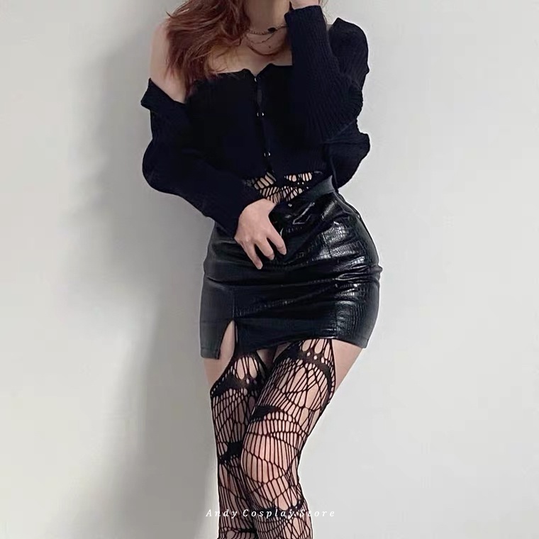 [CÓ SẴN] Quần tất lưới lỗ Harajuku hình dơi