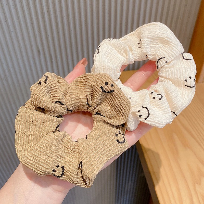 Dây buộc tóc co giãn hình mặt cười thời trang Hàn Quốc