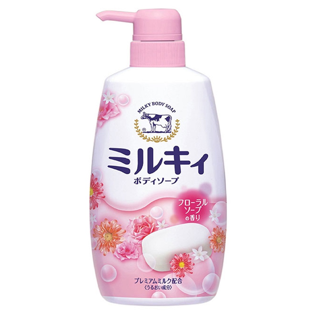 Sữa tắm hương hoa hồng Cow Milky Body Soap  550ml- Hachi Hachi Japan Shop