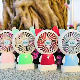 Quạt Tích Điện Mini Có Đèn Cầm Tay Cho Bé | BigBuy360 - bigbuy360.vn