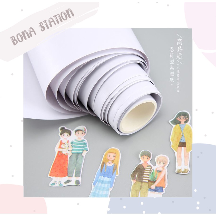 Cuộn giấy chiết sticker washi tape 10cm x 10m | BTS001