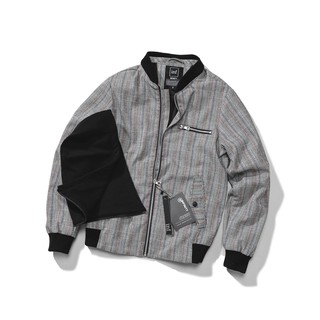 Áo Khoác Bomber Nam INF Phối Nón Kẻ Xám, Chất Vải Dày Dặn Cao Cấp, AK003128, SOMEHOW
