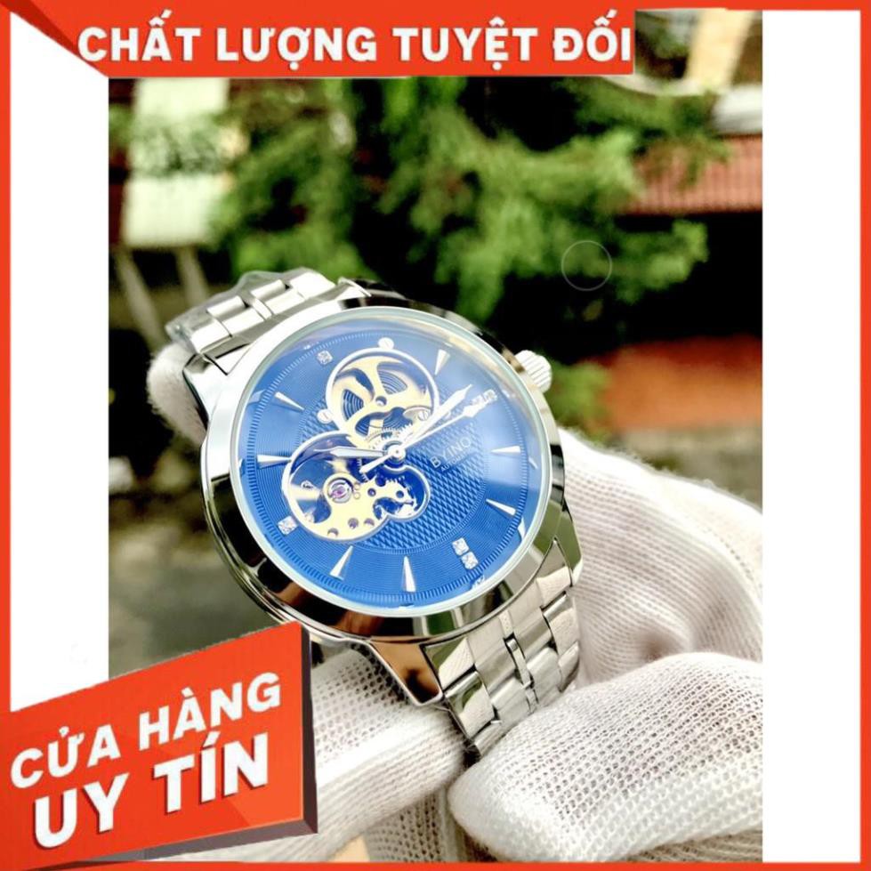 đồng hồ nam chính hãng BYINO dây thép automatic lộ máy (tặng kèm hộp)