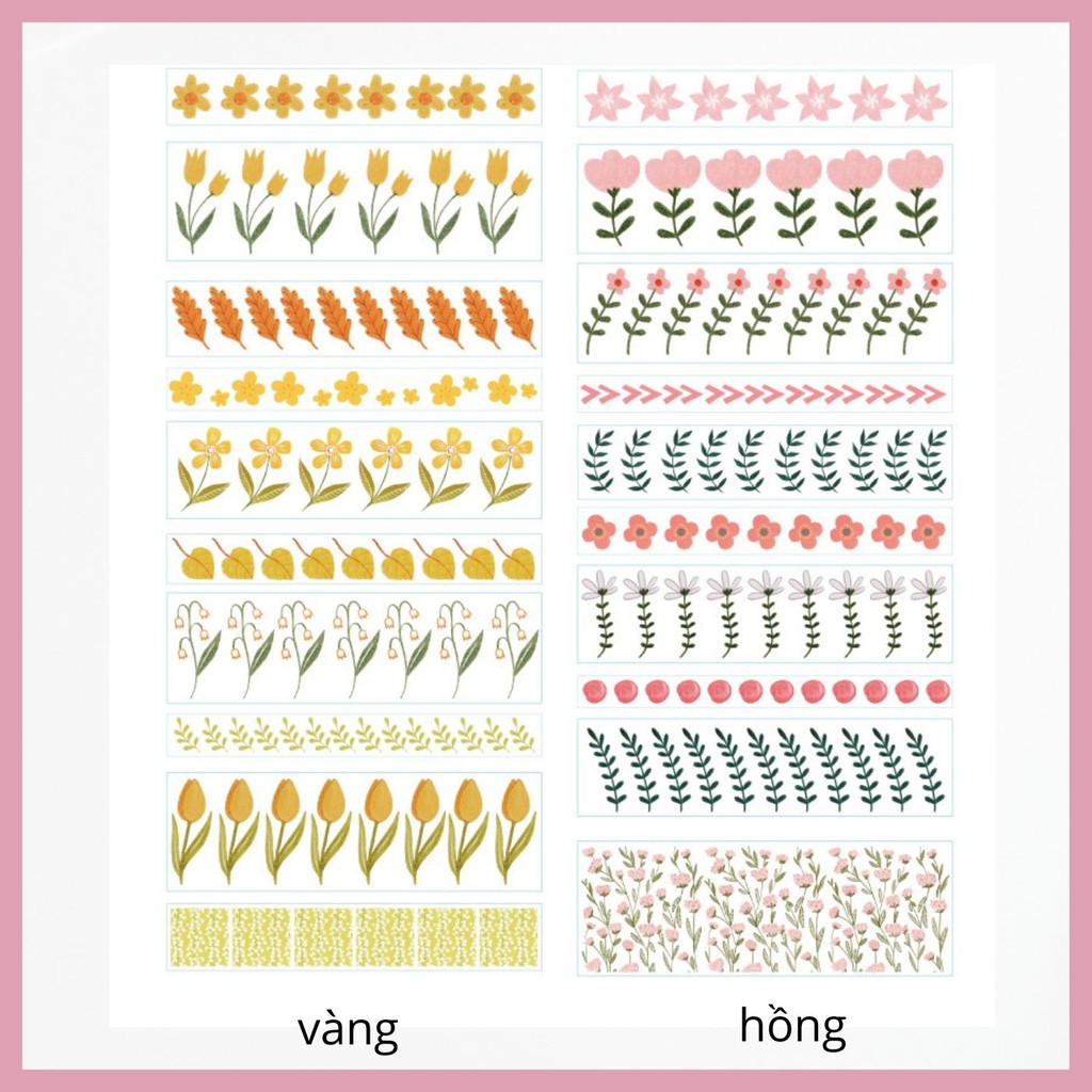 SET STICKER TRANG TRÍ PLANNER/SỔ CÒNG TONE MÀU (6 MÀU)