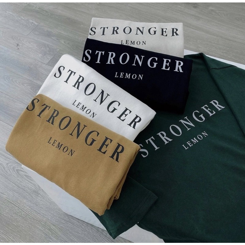 Áo phông tay lỡ form rộng nam nữ STRONGER áo thun tay lỡ cotton khô 3158 loại 1 quảng châu oversize CTK13