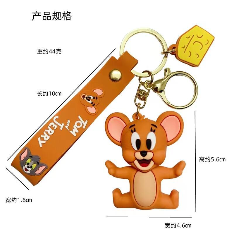 Móc Khóa Hình Mèo Và Chuột Hoạt Hình Sáng Tạo