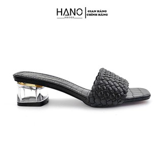 HANO - Guốc 3 phân gót trong MIKA quai ngang đan sang chảnh