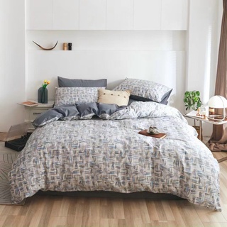 Bộ Chăn Ga Gối Cotton Living - 100% Cotton Hoạ Tiết Kẻ Mẫu Mới Nhất 2021 ( Vỏ Chăn Họa Tiết Kẻ Phối Màu Trơn - Ga Trơn )