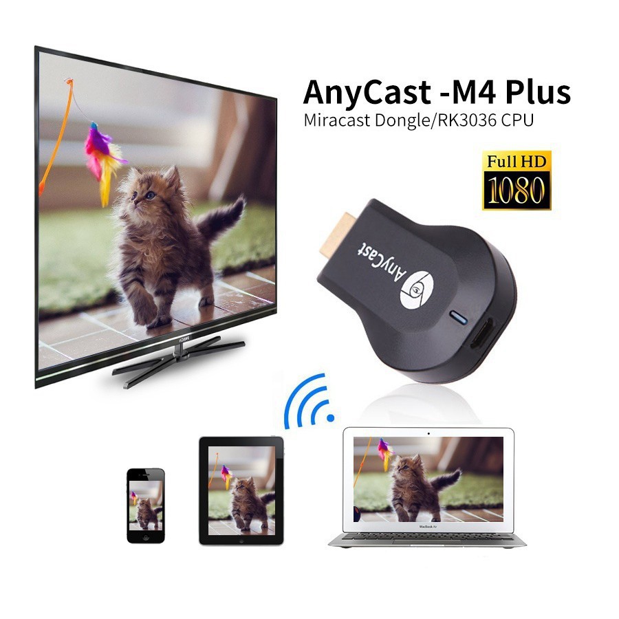 AnyCast M2 Plus Wireless WiFi Display Dongle Receiver 1080P HDMI Media Video Str