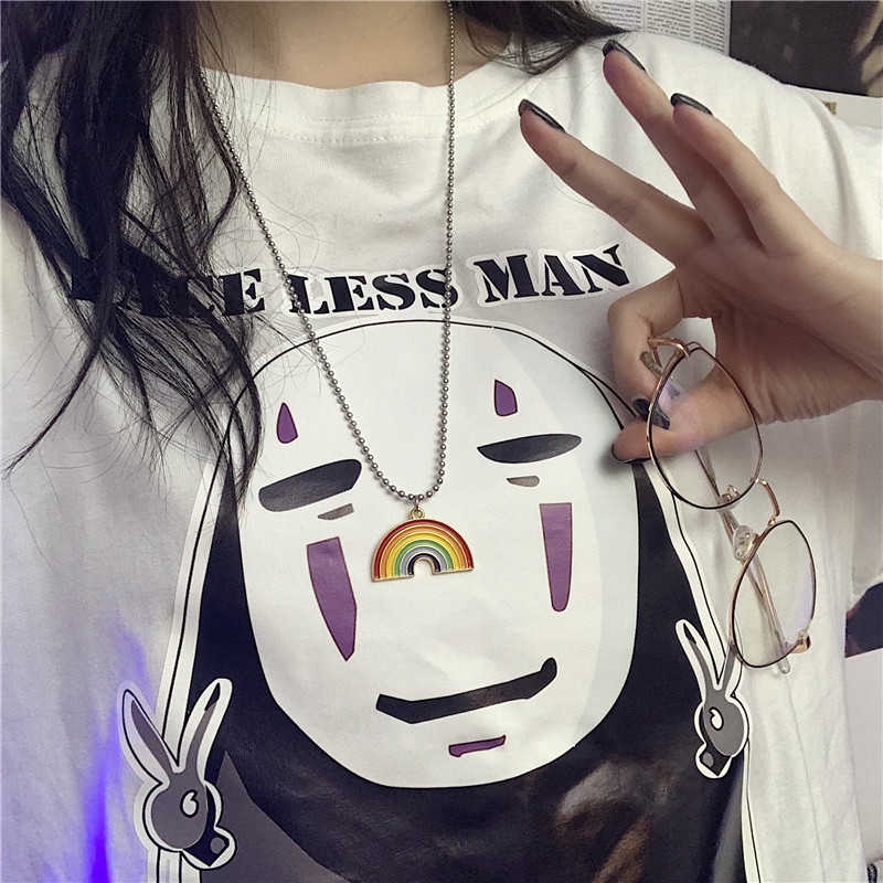 Vòng cổ chuỗi hạt cầu vồng phong cách Hàn Quốc trẻ trung dành cho nữ