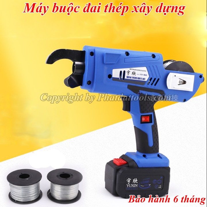 Máy cột đai thép xây dựng BT-YX340B dùng pin-Tặng kèm 2 cuộn thép buộc