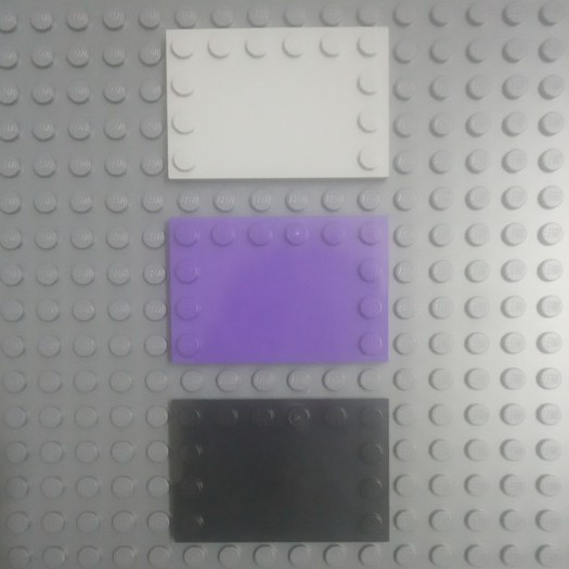 Đồ Chơi Chính Hãng Tile, Modified 4 x 6 with Studs on Edges