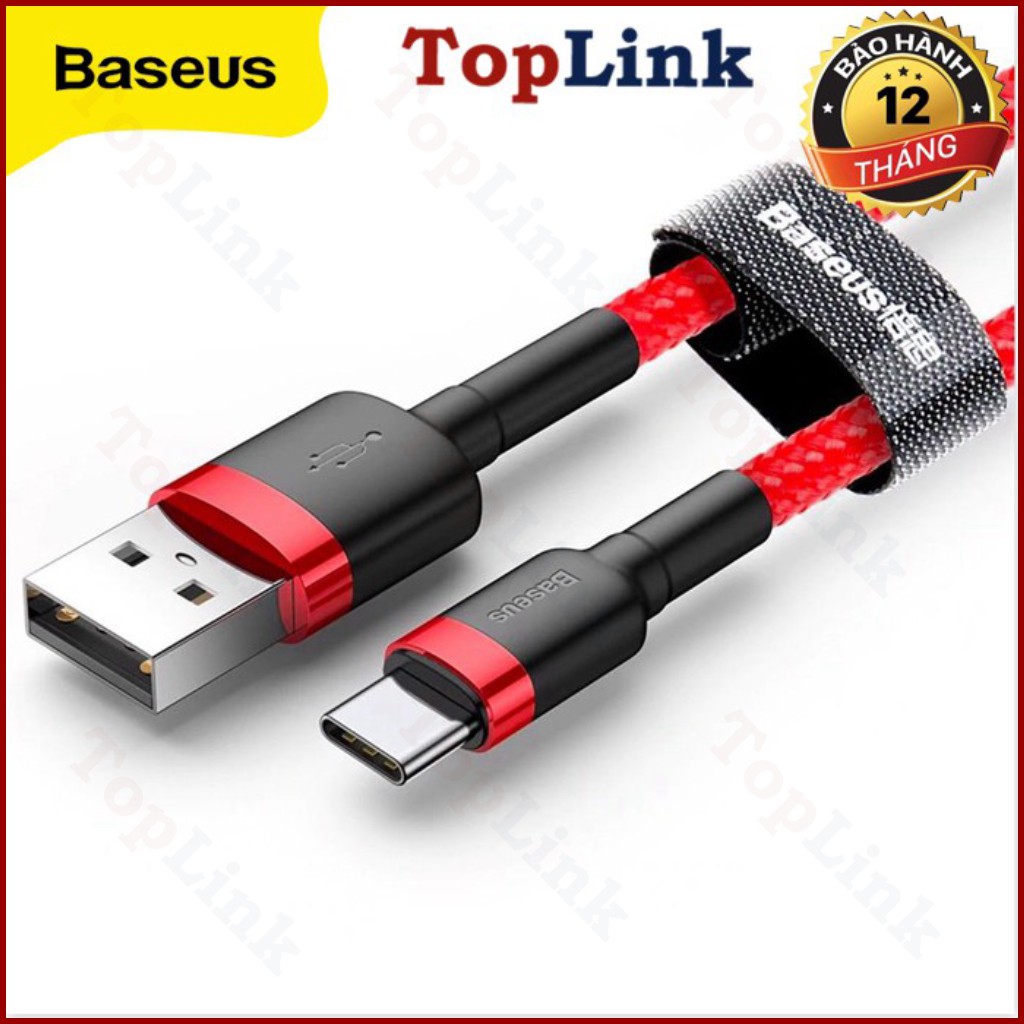 Cáp Sạc Baseus CATKLF Type C 1M - 2M Cho Samsung S8/S9/ Note8/ Note9/ Xiaomi/ Huawei/ Oppo/Nokia( 3A Sạc Nhanh 3.0)