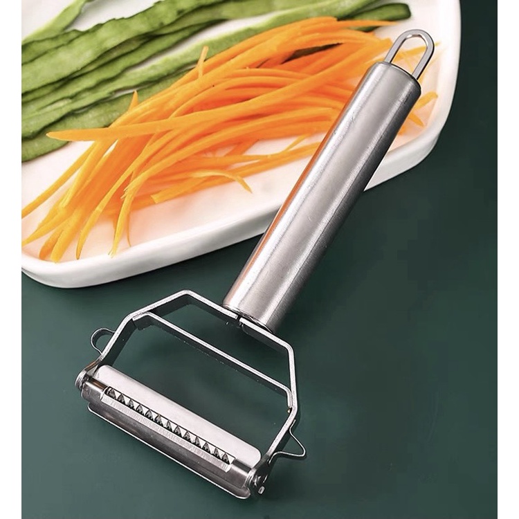 Bào rau củ inox sắc bén 2 in 1, bào sợi củ quả dễ dàng