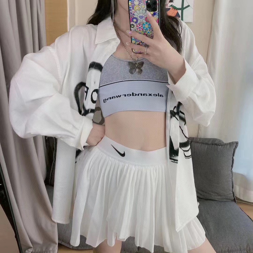 【Quà tặng miễn phí】Chân Váy Thể Thao Xếp Ly Phong Cách Retro Cho Nữ | BigBuy360 - bigbuy360.vn