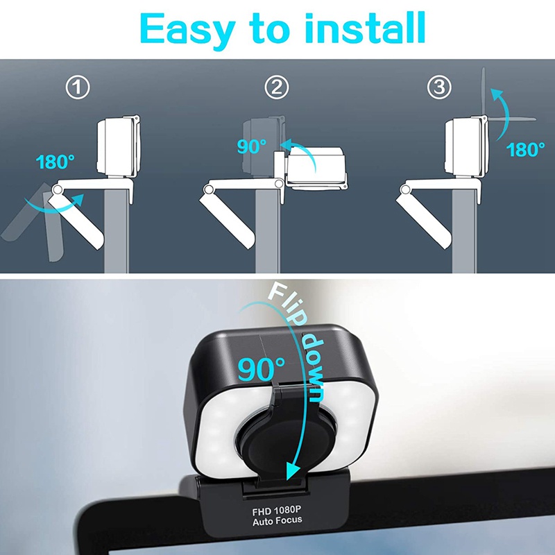 Webcam Hd 1080p Kèm Vỏ Bảo Vệ Và Micro Chuyên Dụng Cho Máy Ảnh | BigBuy360 - bigbuy360.vn